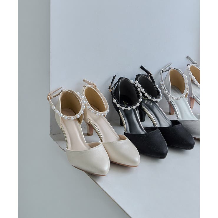 niana ニアナ パールアンクルベルトサテンパンプス | Fashion Letter | 詳細画像2 