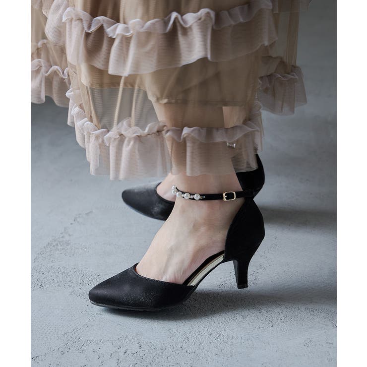 niana ニアナ パールアンクルベルトサテンパンプス | Fashion Letter | 詳細画像3 