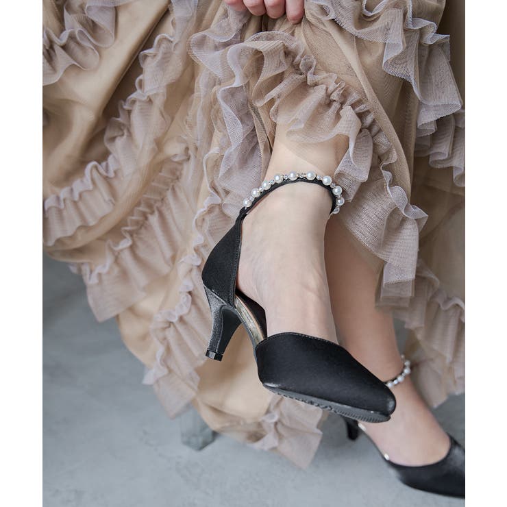 niana ニアナ パールアンクルベルトサテンパンプス | Fashion Letter | 詳細画像5 