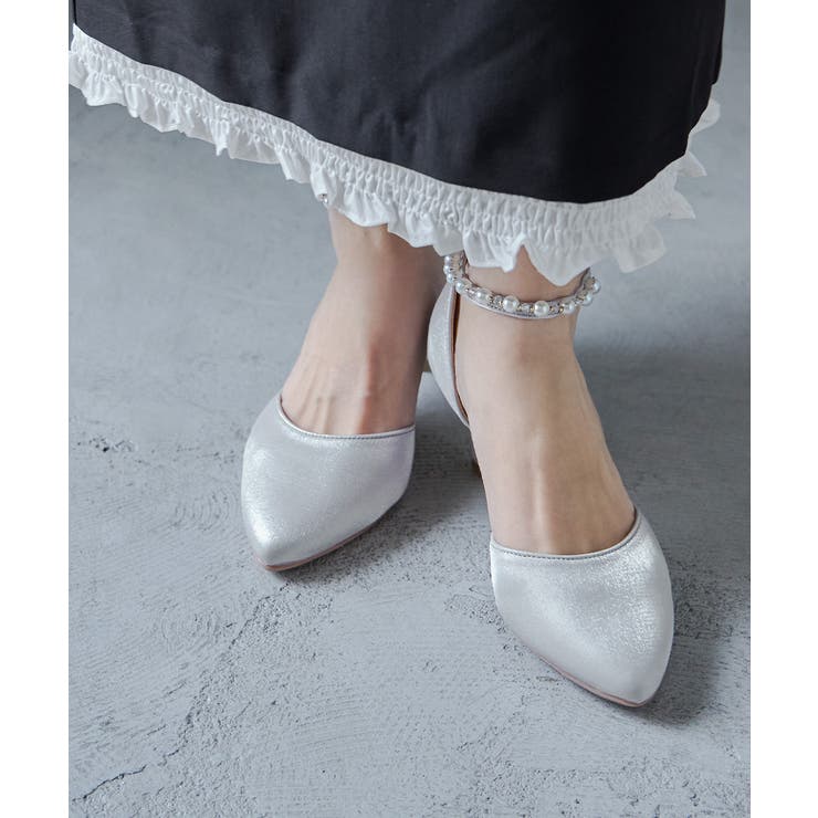 niana ニアナ パールアンクルベルトサテンパンプス | Fashion Letter | 詳細画像7 