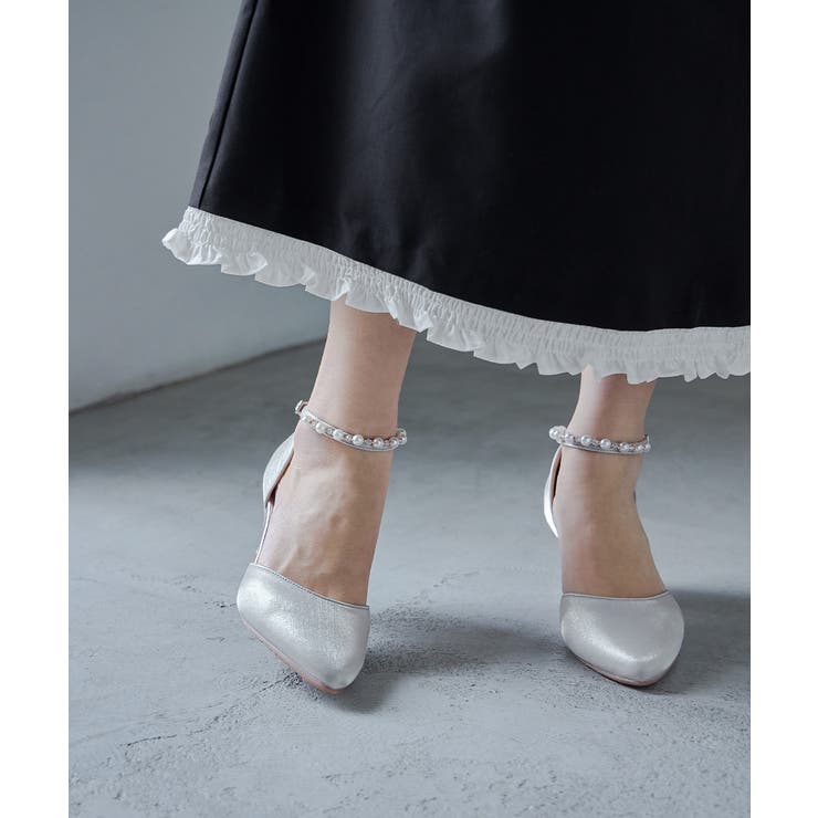 niana ニアナ パールアンクルベルトサテンパンプス | Fashion Letter | 詳細画像8 