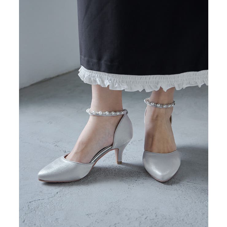 niana ニアナ パールアンクルベルトサテンパンプス | Fashion Letter | 詳細画像10 