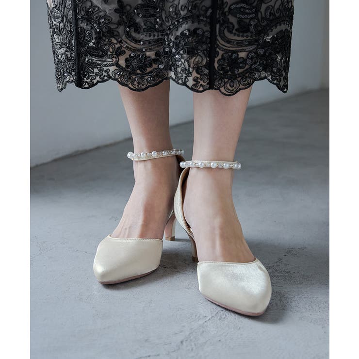 niana ニアナ パールアンクルベルトサテンパンプス | Fashion Letter | 詳細画像12 