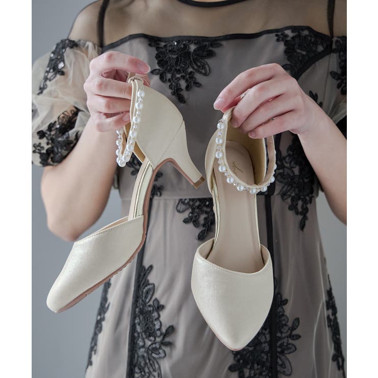 niana ニアナ パールアンクルベルトサテンパンプス | Fashion Letter | 詳細画像15 