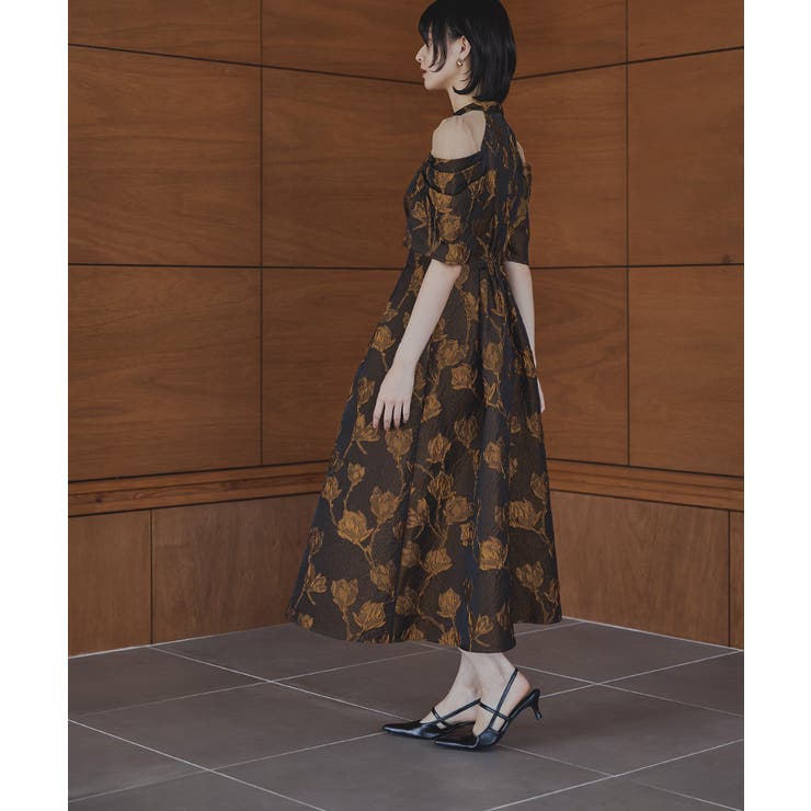 niana ニアナ フラワージャガードフレアドレス[品番：FT000010563