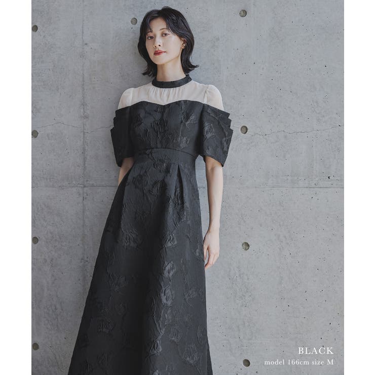 niana ニアナ フラワージャガードフレアドレス[品番：FT000010563