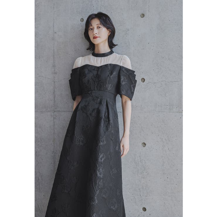 niana ニアナ フラワージャガードフレアドレス[品番：FT000010563