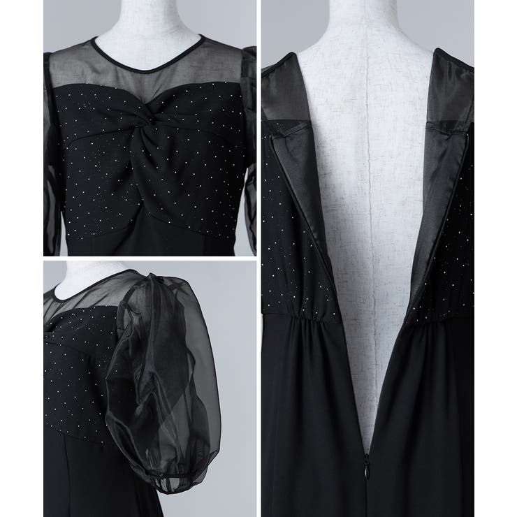 niana ニアナ ラインストーンツイストパフスリーブドレス | Fashion Letter | 詳細画像18 