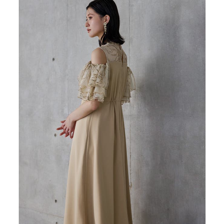 niana ニアナ オフショルフリルフラワー刺繍ドレス | Fashion Letter | 詳細画像6 