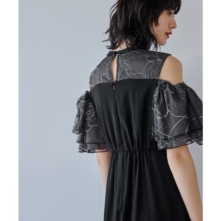 niana ニアナ オフショルフリルフラワー刺繍ドレス | Fashion Letter | 詳細画像11 