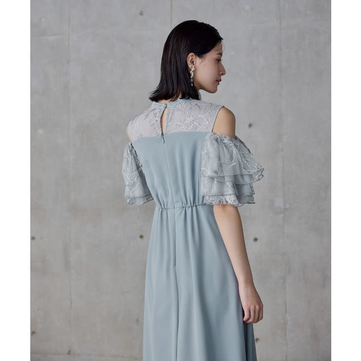 niana ニアナ オフショルフリルフラワー刺繍ドレス | Fashion Letter | 詳細画像16 