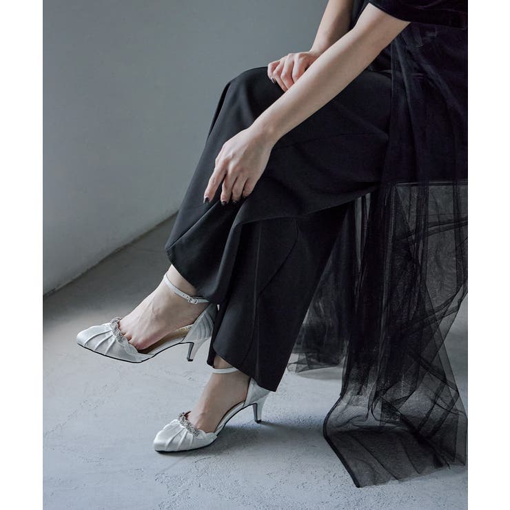 niana ニアナ ツイストビジューサテンプリーツパンプス | Fashion Letter | 詳細画像12 