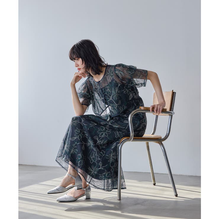 niana ニアナ タックスリーブエンブロイダリードレス | Fashion Letter | 詳細画像5 