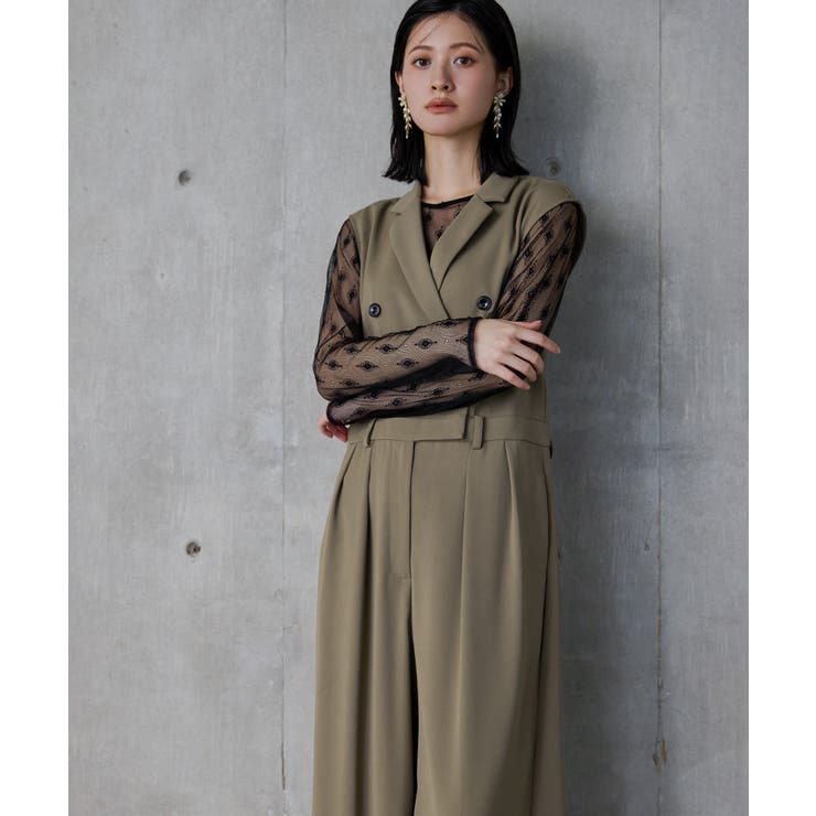 niana ニアナ テーラーカラーオールインワン | Fashion Letter | 詳細画像3 