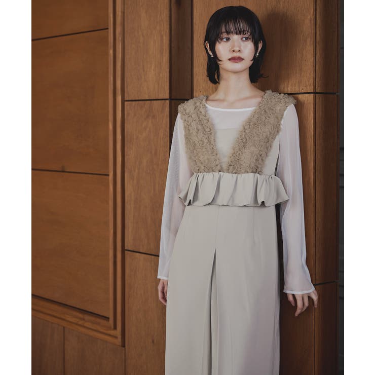 niana ニアナ チュールフリルペプラムドレス | Fashion Letter | 詳細画像10 