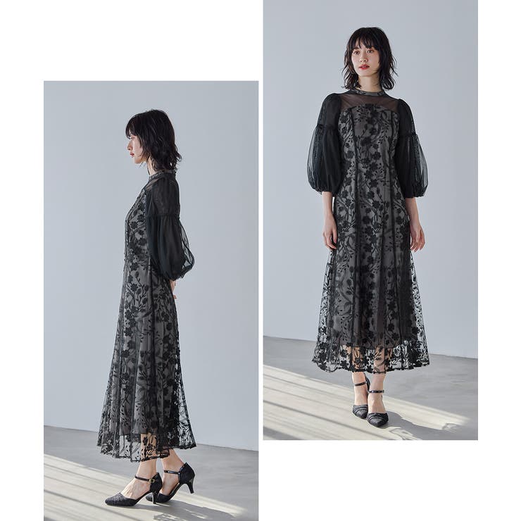 niana ニアナ フローラルパターンフレアドレス | Fashion Letter | 詳細画像4 