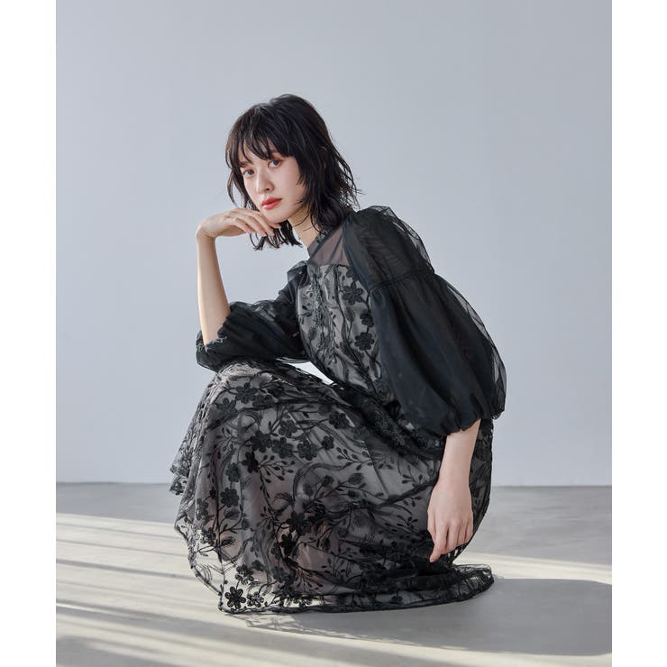 niana ニアナ フローラルパターンフレアドレス | Fashion Letter | 詳細画像5 