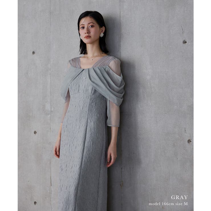 niana ニアナ オフショルダージャガードドレス | Fashion Letter | 詳細画像10 