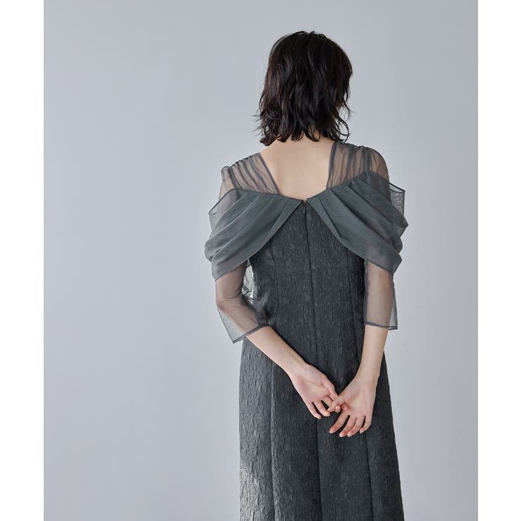 niana ニアナ オフショルダージャガードドレス | Fashion Letter | 詳細画像17 