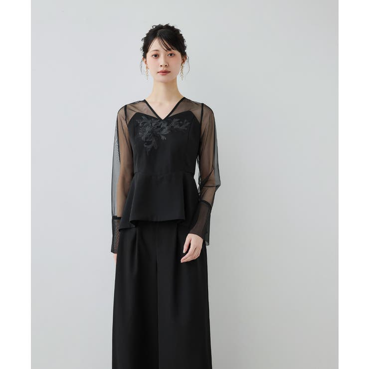 niana ニアナ 刺繍ペプラムブラウスセットアップドレス | Fashion Letter | 詳細画像3 