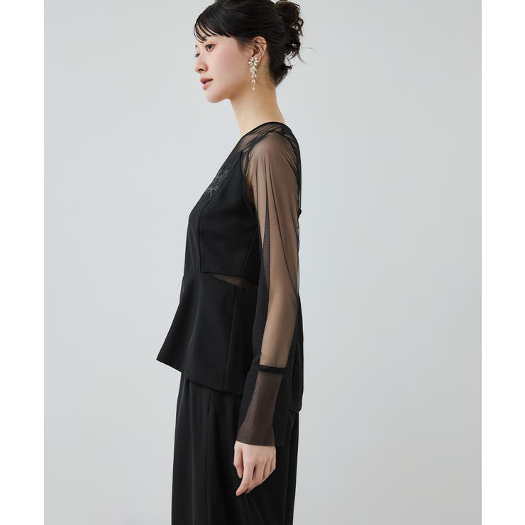 niana ニアナ 刺繍ペプラムブラウスセットアップドレス | Fashion Letter | 詳細画像5 