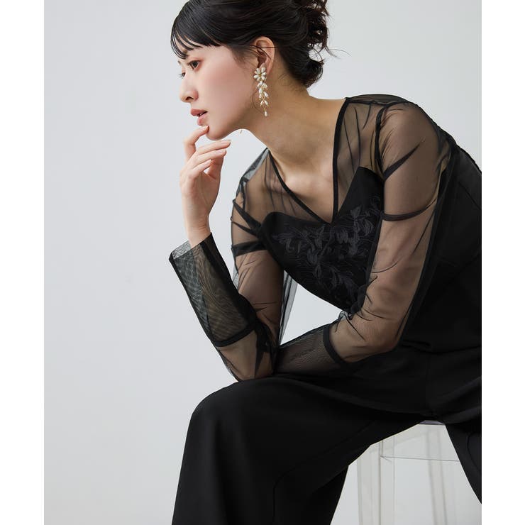 niana ニアナ 刺繍ペプラムブラウスセットアップドレス | Fashion Letter | 詳細画像6 