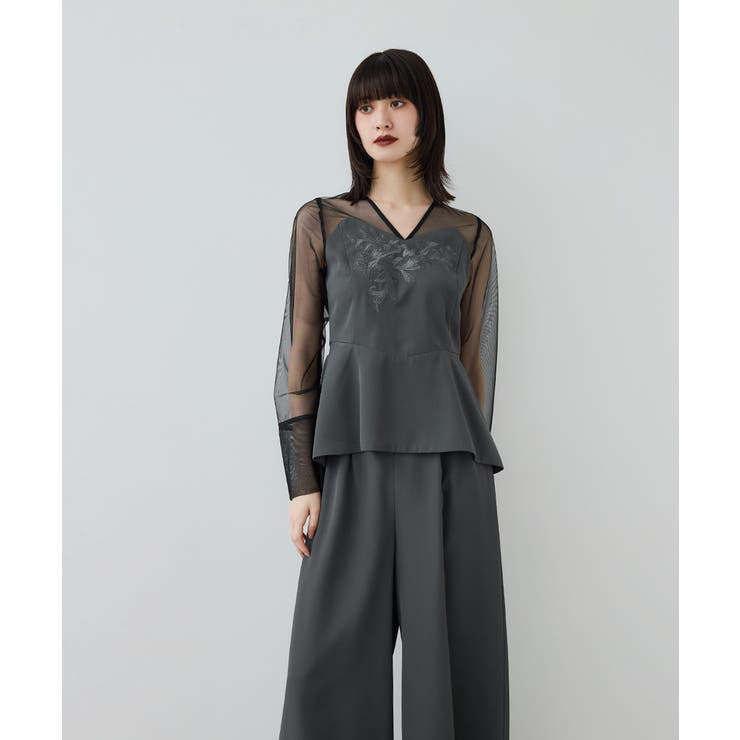 niana ニアナ 刺繍ペプラムブラウスセットアップドレス | Fashion Letter | 詳細画像8 