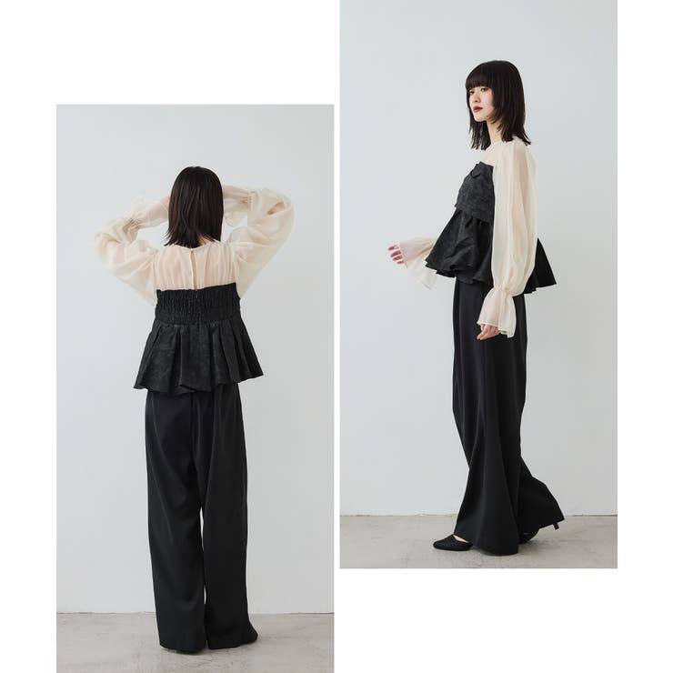 niana ニアナ ジャガードペプラムパンツドレス | Fashion Letter | 詳細画像15 