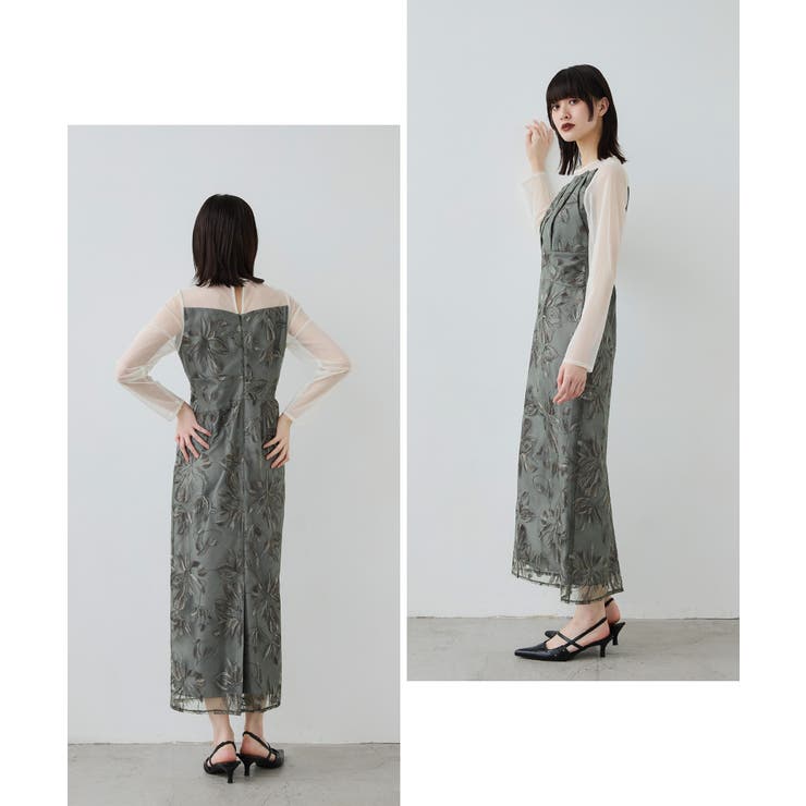 niana ニアナ プリーツフロントフラワードレス | Fashion Letter | 詳細画像10 