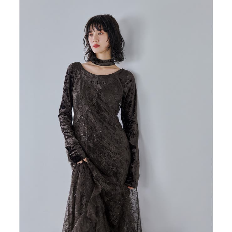niana ニアナ スパークルレースベロアドレス | Fashion Letter | 詳細画像11 