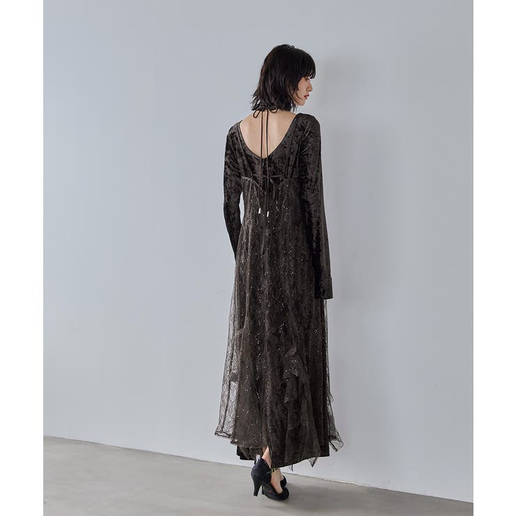 niana ニアナ スパークルレースベロアドレス | Fashion Letter | 詳細画像12 