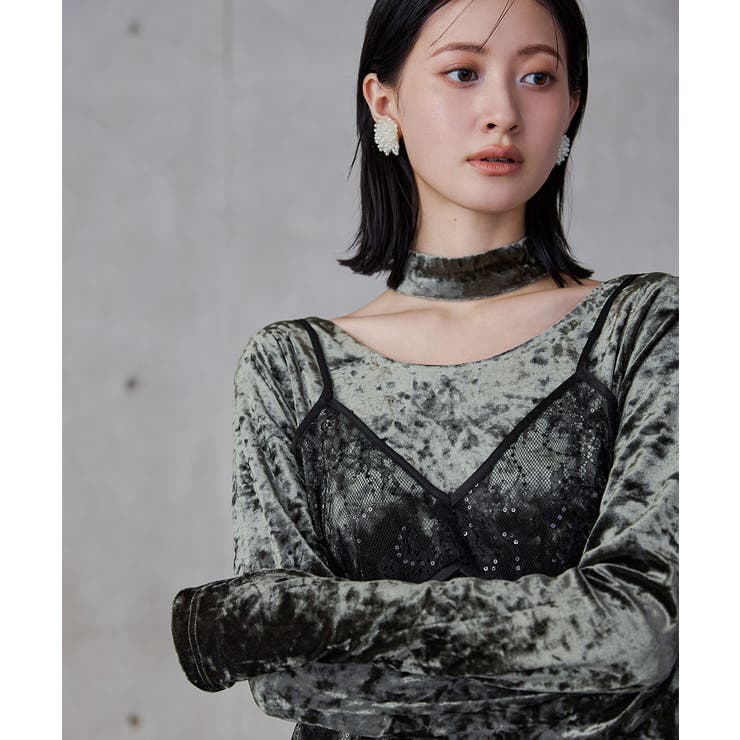 niana ニアナ スパークルレースベロアドレス | Fashion Letter | 詳細画像14 