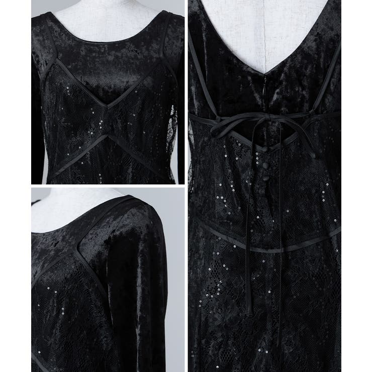 niana ニアナ スパークルレースベロアドレス | Fashion Letter | 詳細画像17 