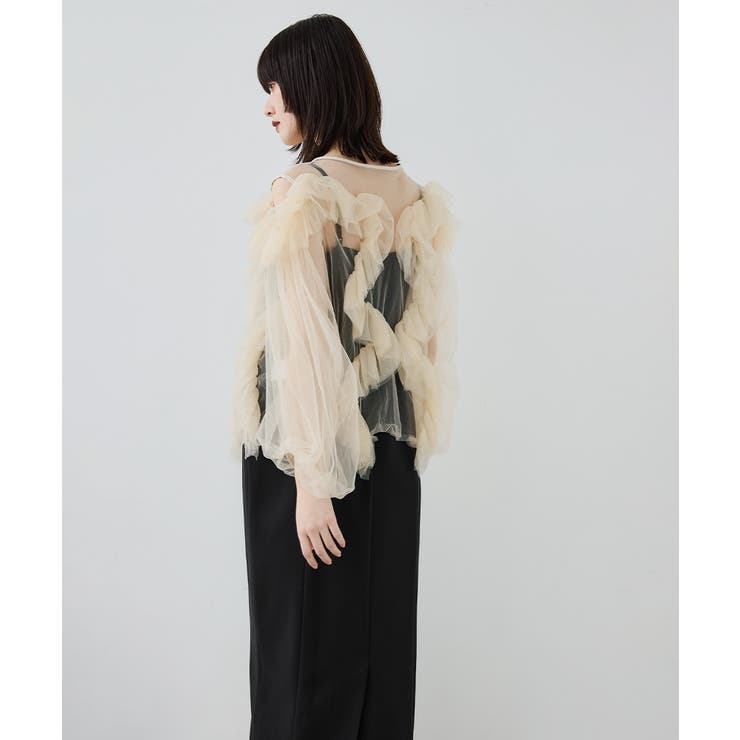 niana ニアナ ダブルリボンチュールフリルブラウスセットドレス | Fashion Letter | 詳細画像5 