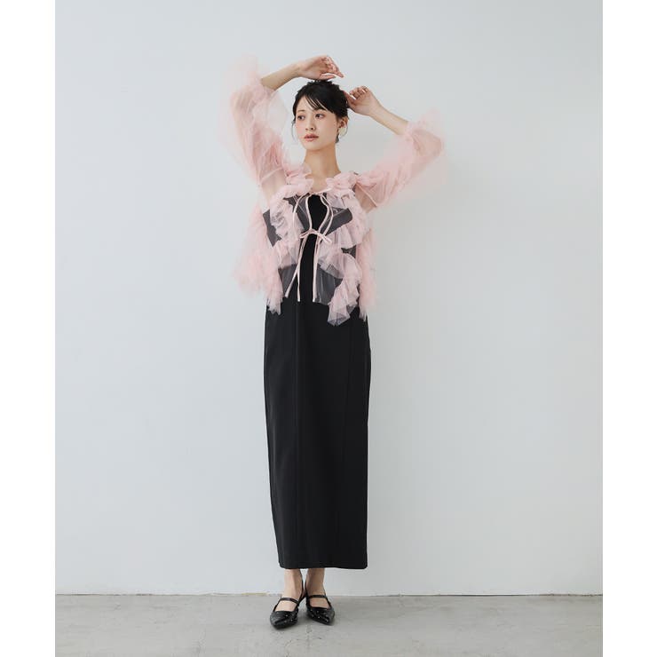 niana ニアナ ダブルリボンチュールフリルブラウスセットドレス | Fashion Letter | 詳細画像7 