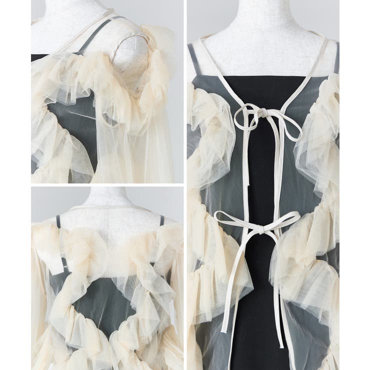 niana ニアナ ダブルリボンチュールフリルブラウスセットドレス | Fashion Letter | 詳細画像17 