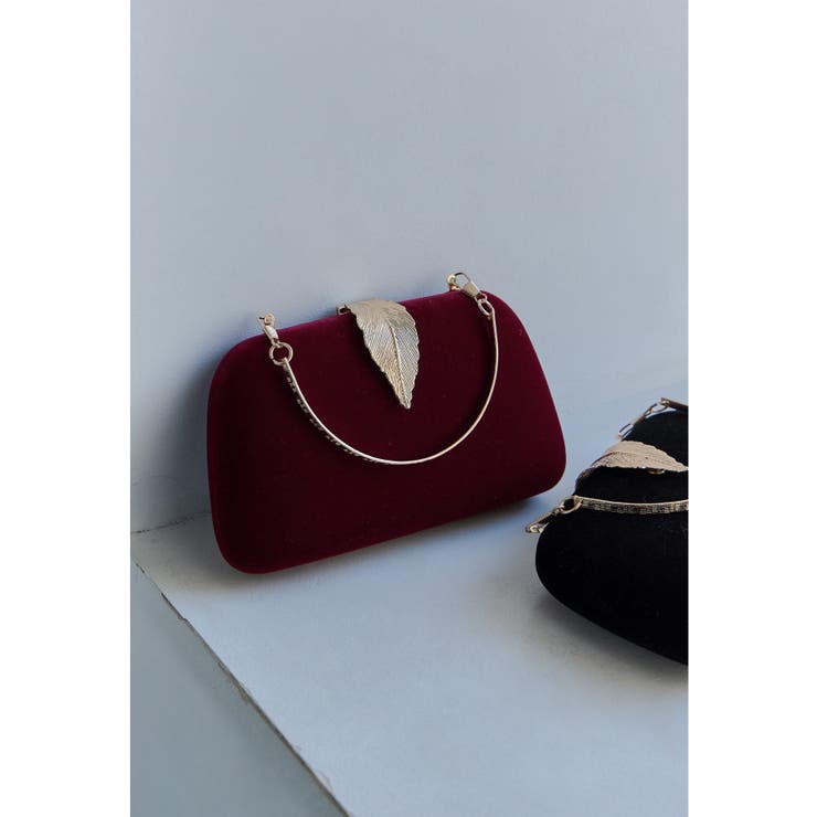 ワインレッド | niana ニアナ リーフプレートハンドバッグ | Fashion Letter