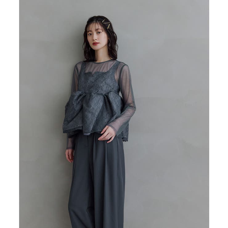 niana ニアナ レースペプラムビスチェオーバーレイセットアップドレス | Fashion Letter | 詳細画像3 