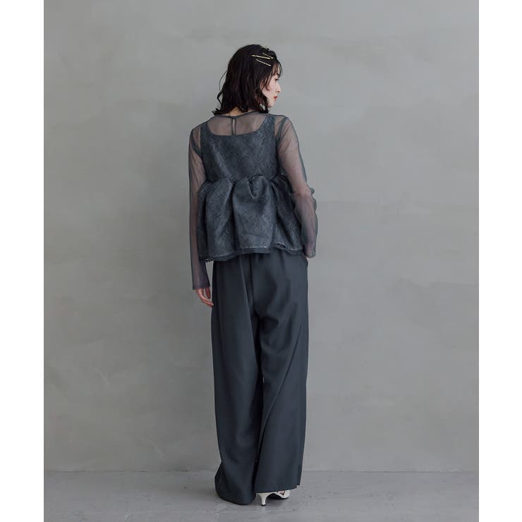 niana ニアナ レースペプラムビスチェオーバーレイセットアップドレス | Fashion Letter | 詳細画像5 