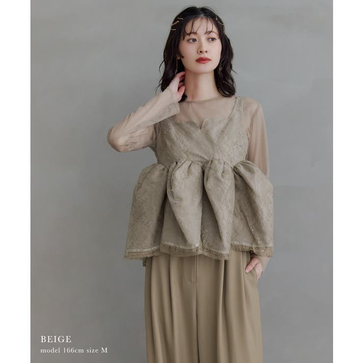 niana ニアナ レースペプラムビスチェオーバーレイセットアップドレス | Fashion Letter | 詳細画像7 