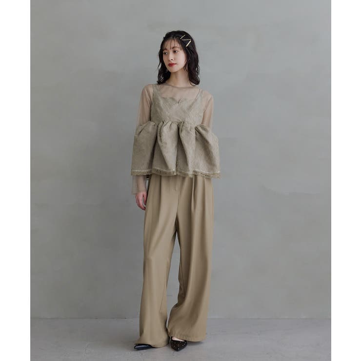 niana ニアナ レースペプラムビスチェオーバーレイセットアップドレス | Fashion Letter | 詳細画像8 