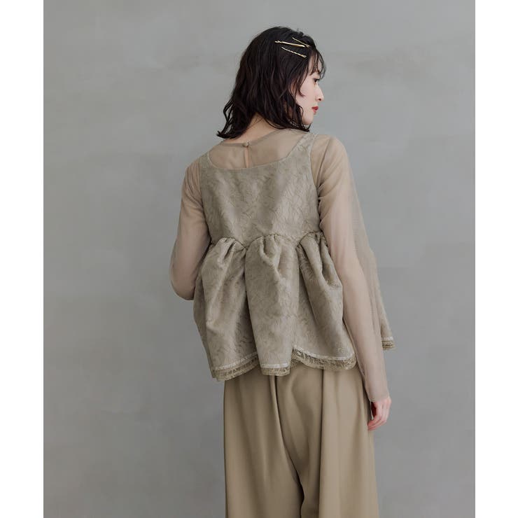 niana ニアナ レースペプラムビスチェオーバーレイセットアップドレス | Fashion Letter | 詳細画像11 