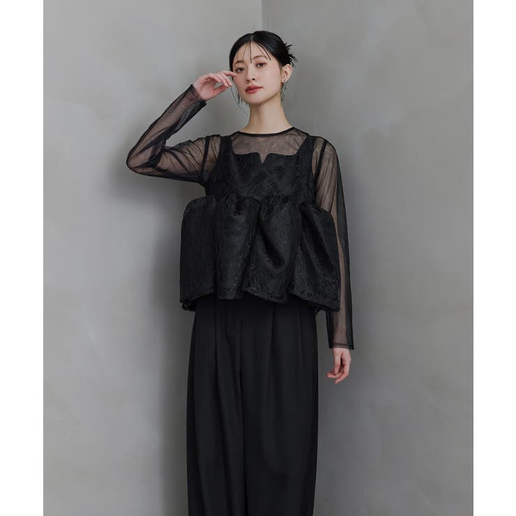 niana ニアナ レースペプラムビスチェオーバーレイセットアップドレス | Fashion Letter | 詳細画像13 