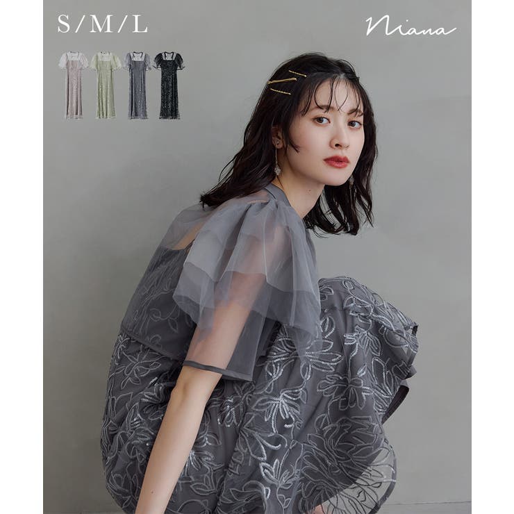 niana ニアナ ボレロセットフラワースパンコールドレス | Fashion Letter | 詳細画像1 