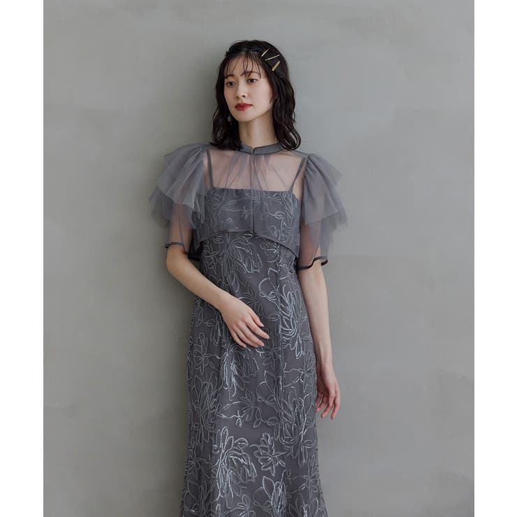 niana ニアナ ボレロセットフラワースパンコールドレス | Fashion Letter | 詳細画像3 