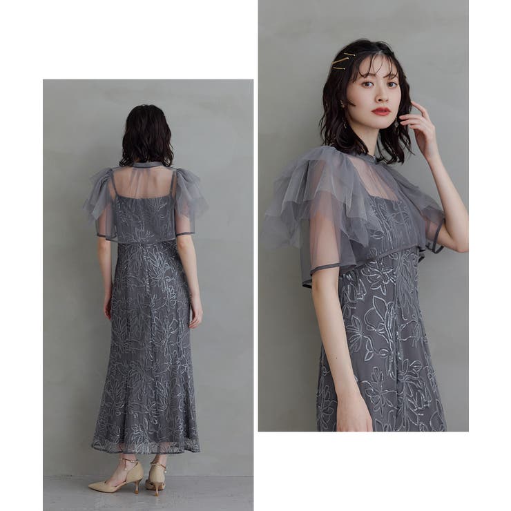 niana ニアナ ボレロセットフラワースパンコールドレス | Fashion Letter | 詳細画像4 