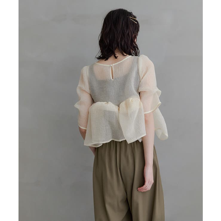 niana ニアナ オーガンザペプラムトップスセットアップドレス | Fashion Letter | 詳細画像11 