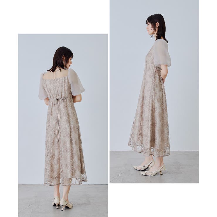 niana ニアナ ニュアンスフラワーレースドレス | Fashion Letter | 詳細画像12 