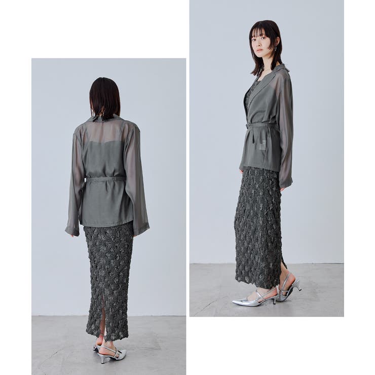 niana ニアナ シャーリングレイヤードドレスセット | Fashion Letter | 詳細画像4 