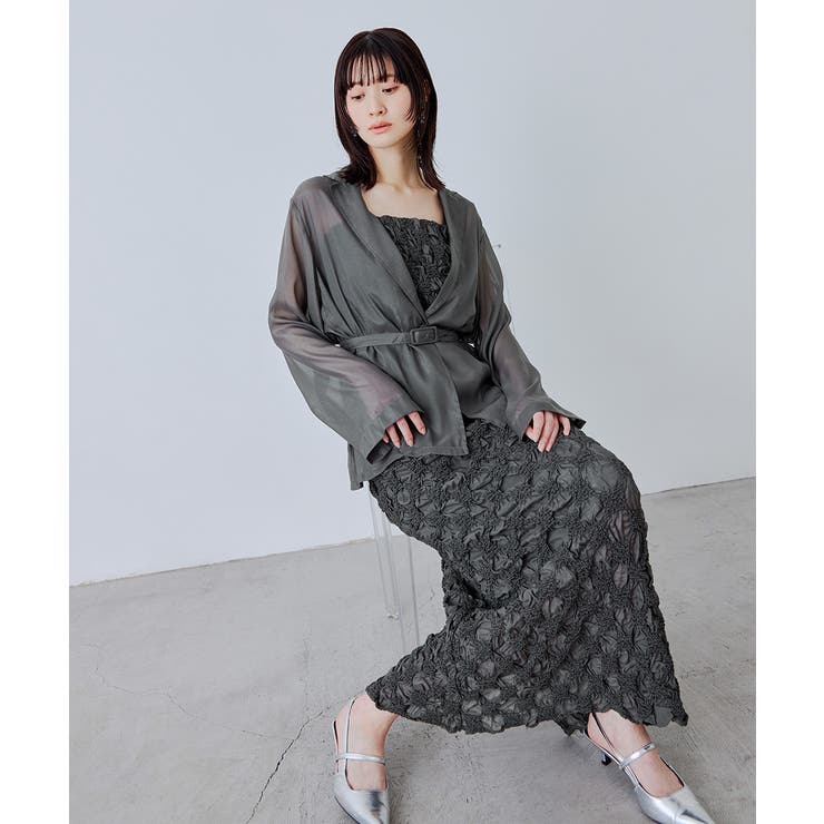 niana ニアナ シャーリングレイヤードドレスセット | Fashion Letter | 詳細画像6 